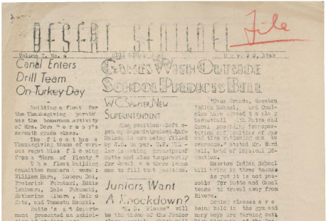Desert Sentinel, Volume I, No. 4, November 30, 1942 (ddr-csujad-17-5)