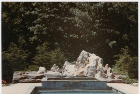 Rock feature at back of pool (ddr-densho-377-2414)