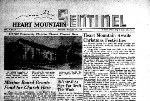 Heart Mountain Sentinel Vol. I No. 10 (December 24, 1942) (ddr-densho-97-108)