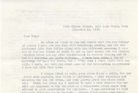 front of typed one page letter (ddr-one-3-61-master-0ac1c798fa)