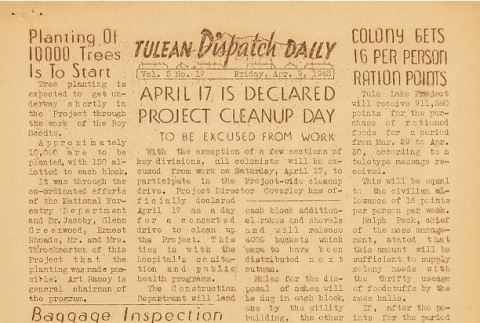 Tulean Dispatch Vol. 5 No. 17 (April 9, 1943) (ddr-densho-65-198)