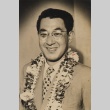 Kabuki actor wearing leis (ddr-njpa-4-1773)