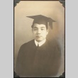 Nikkei man in graduation cap and gown (ddr-densho-259-397)