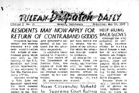 Tulean Dispatch Vol. 5 No. 51 (May 19, 1943) (ddr-densho-65-367)