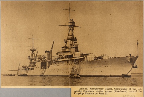 Clipping photo of the USS Houston in Yokohama harbor (ddr-njpa-13-64)