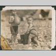 Two children playing on beach (ddr-densho-483-510)