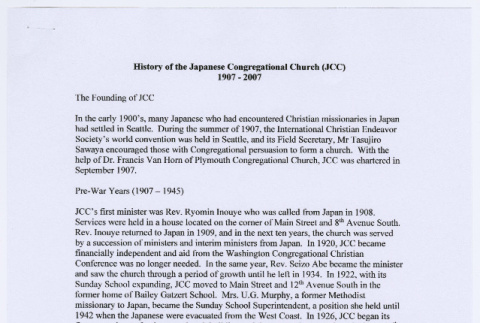 History of the Japanese Congregational Church 1907-2007 (ddr-densho-446-454)