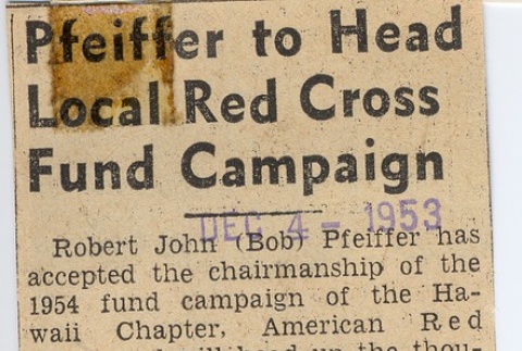 Photo and short article about Robert J. Pfeiffer (ddr-njpa-2-828)