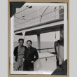 Tokeo Tagami and another man smile on a ship (ddr-densho-404-285)
