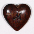 Carved wood heart with M (ddr-densho-475-161)