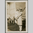 Woman and baby pose on boardwalk (ddr-densho-359-620)