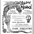 Film advertisement: The Yellow Menace (September 23, 1916) (ddr-densho-56-287)