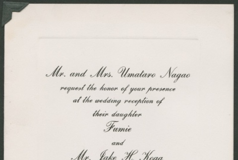 Wedding invitation (ddr-densho-328-511)