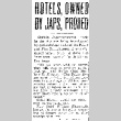 Hotels, Owned by Japs, Probed (February 16, 1942) (ddr-densho-56-627)