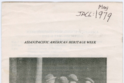 Asian/Pacific American Heritage Week reception program (ddr-densho-523-694)