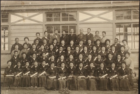 Graduating girls' class in Japan (ddr-densho-259-85)
