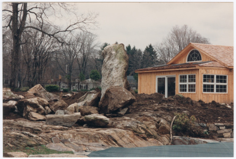 Rock feature and pool house (ddr-densho-377-2667)