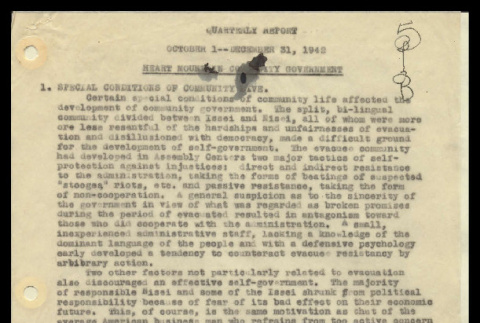 Quarterly report, 3rd (October 1/December 31, 1942) (ddr-csujad-55-766)
