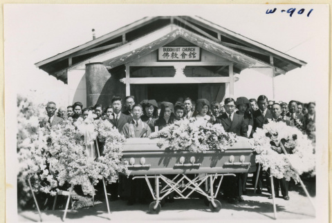 Mourners at Gila River Buddhist Church (ddr-densho-37-1871)