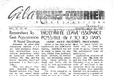 Gila News-Courier Vol. II No. 43 (April 10, 1943) (ddr-densho-141-79)
