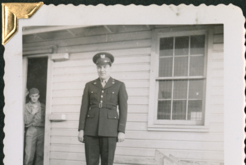Man standing on loading dock (ddr-densho-434-289)