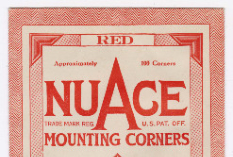Red NuAge mounting corner envelope (ddr-densho-404-433)