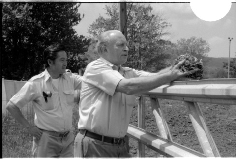 Robert H. Foote and William Kochiyama on farm (ddr-densho-1007-1201)