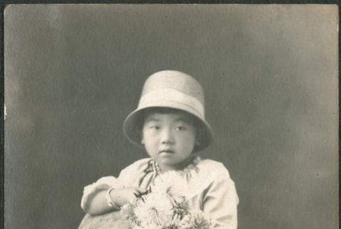 Portrait of girl in hat (ddr-densho-293-41)