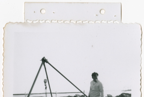 Man near crane (ddr-densho-377-1783)