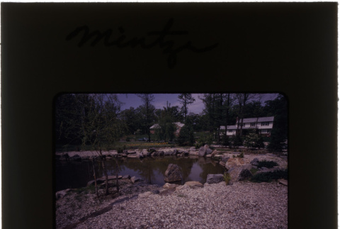 Pond and garden at the Mintzen project (ddr-densho-377-728)