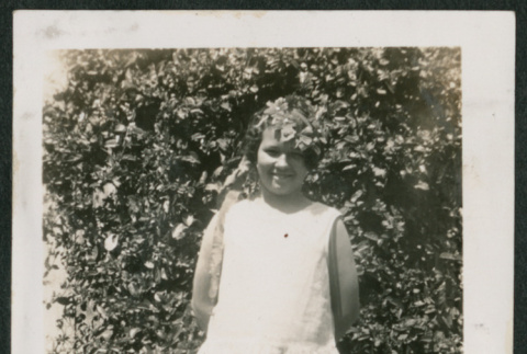 girl in yard (ddr-densho-378-308)