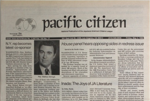 Pacific Citizen, Vol. 102, No. 17 (May 2, 1986) (ddr-pc-58-17)