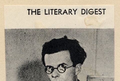 The Literay Digest clipping regarding Aldous Huxley (ddr-njpa-1-691)