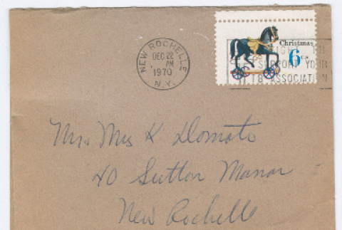 Card from the Ruggieros to Mr. and Mrs. K. Domoto (ddr-densho-329-1139)