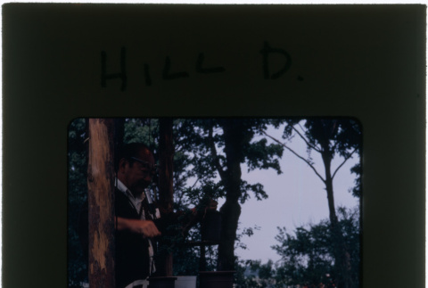Kaneji Domoto giving a presentation at D. Hill Bonsai (ddr-densho-377-1125)