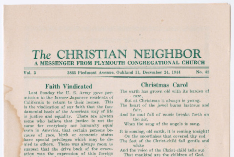 The Christian Neighbor Vol. 3 No 42 (ddr-densho-498-55)