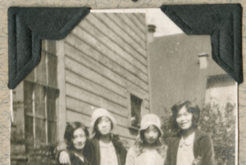 Four women standing outside house (ddr-densho-383-52)