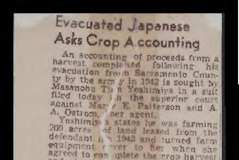 Evacuated Japanese asks crop accounting (ddr-csujad-55-210)