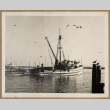 Dry point etching of a fishing boat (ddr-densho-542-792)