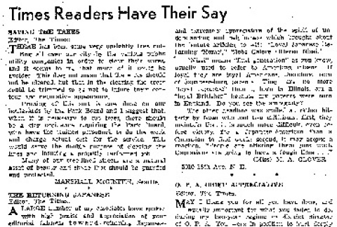 Times Readers Have Their Say (August 20, 1945) (ddr-densho-56-1137)