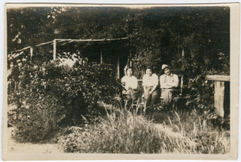 Japanese Americans in garden (ddr-densho-26-212)