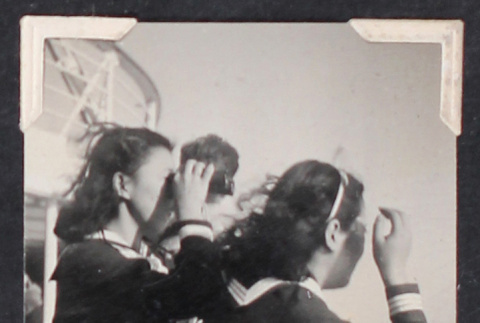 Two women watching the Tatsuka Pass (ddr-densho-468-535)