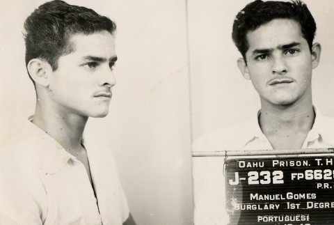 Police booking photographs of a Portuguese man (ddr-njpa-2-346)