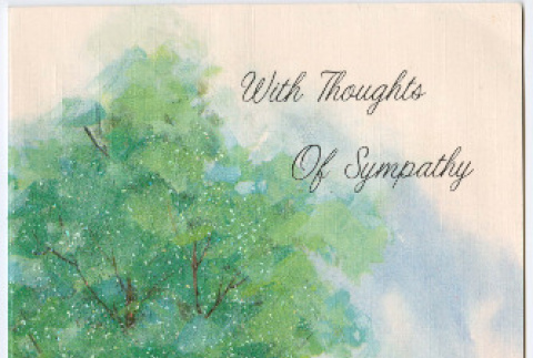 Sympathy card from Frank Nohara to N. Watanabe (ddr-densho-488-58)