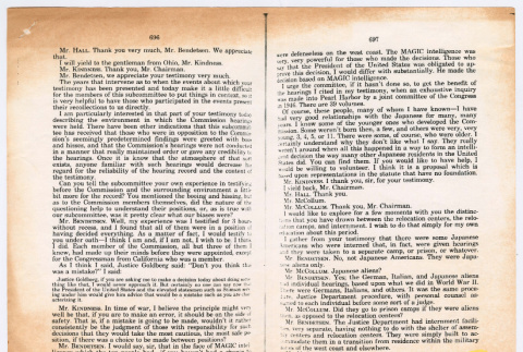 Excerpt: Testimony of Karl R. Bendetsen (ddr-densho-1007-1834)