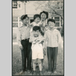 Agnes Sakura with David, Chester Jr., Gerald and Norman (ddr-densho-523-183)