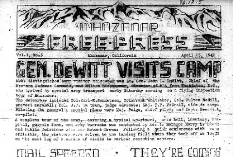 Manzanar Free Press Vol. I No. 5 (April 25, 1942) (ddr-densho-125-395)