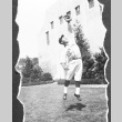 Baseball player catching a fly ball (ddr-densho-18-84)