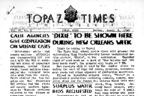 Topaz Times Vol. XI No. 2 (April 6, 1945) (ddr-densho-142-396)