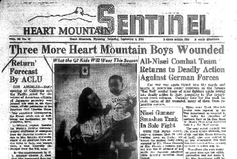 Heart Mountain Sentinel Vol. III No. 37 (September 9, 1944) (ddr-densho-97-197)